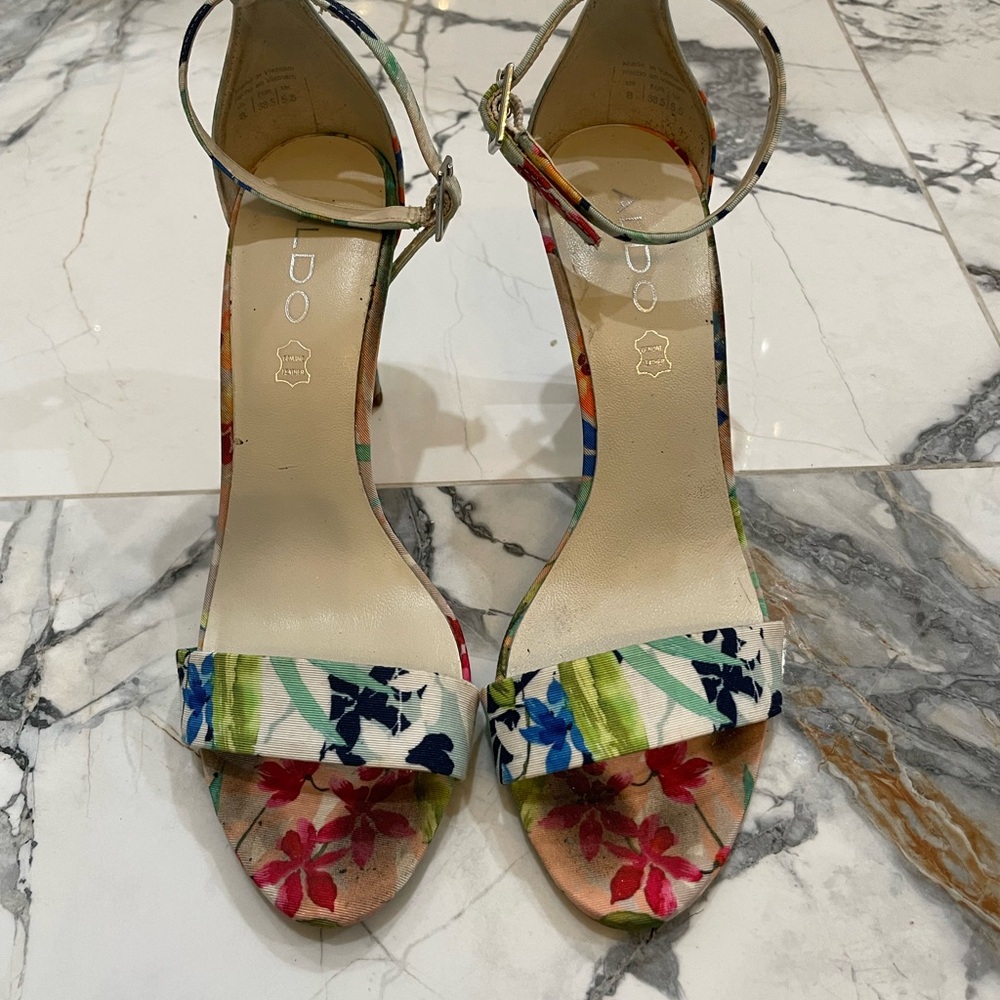 Aldo Floral Women's Satin Sandals